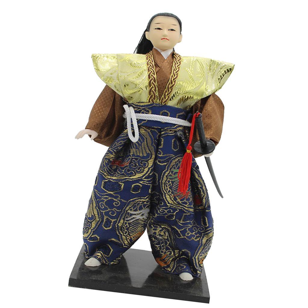 Maxbell 12inch Vintage Japanese Samurai Kimono Doll Oriental Dolls Model Craft #1 - Aladdin Shoppers