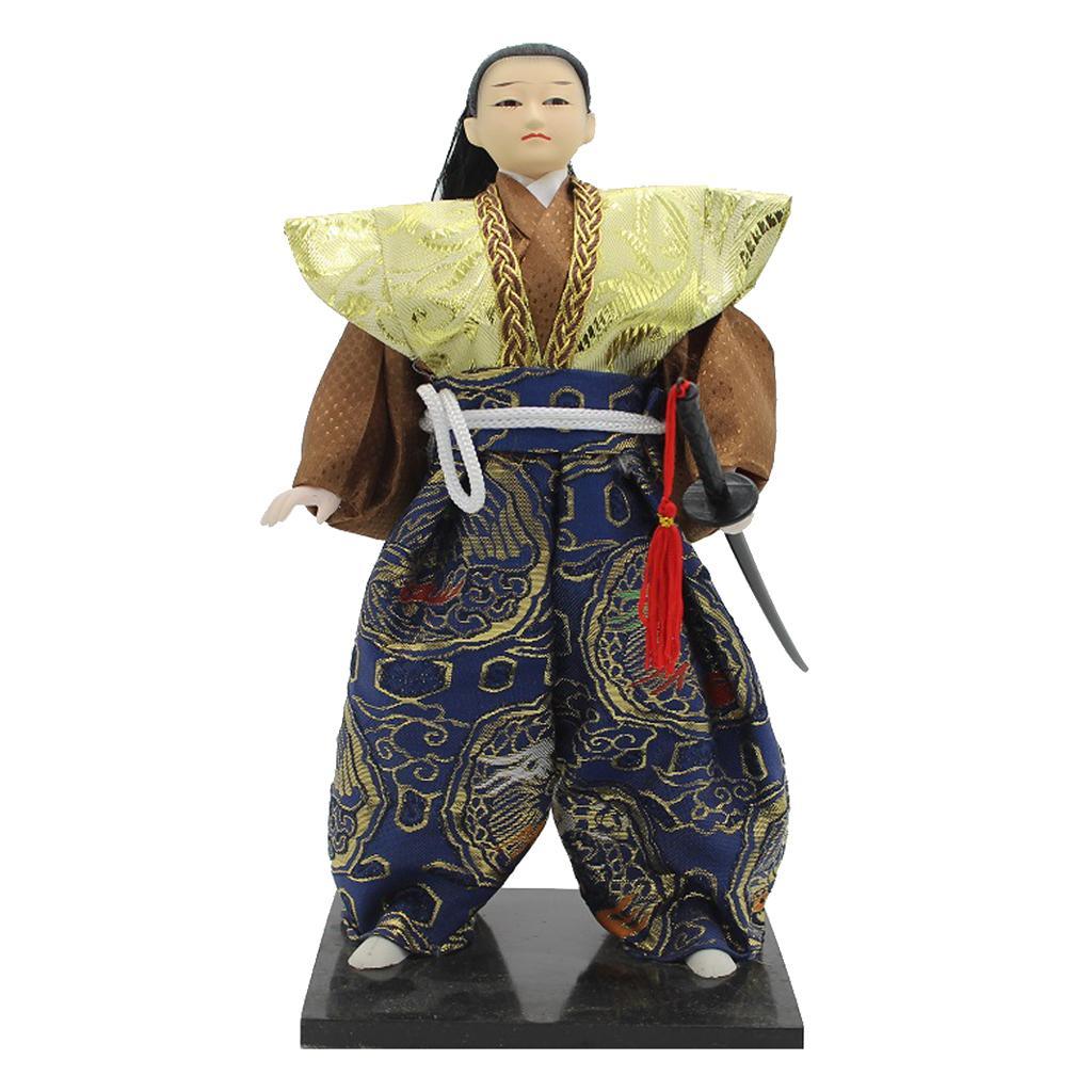 Maxbell 12inch Vintage Japanese Samurai Kimono Doll Oriental Dolls Model Craft #1 - Aladdin Shoppers