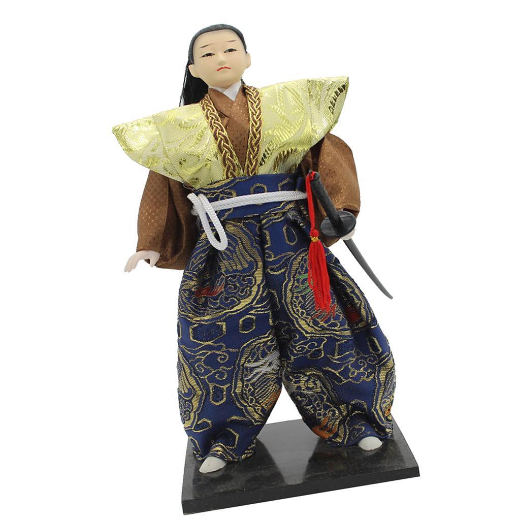 Maxbell 12inch Vintage Japanese Samurai Kimono Doll Oriental Dolls Model Craft #1 - Aladdin Shoppers