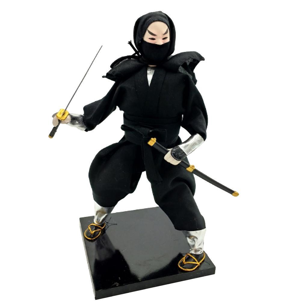 Maxbell 12inch Vintage Japanese Samurai Ninja Kimono Doll Oriental Dolls Model Craft - Aladdin Shoppers