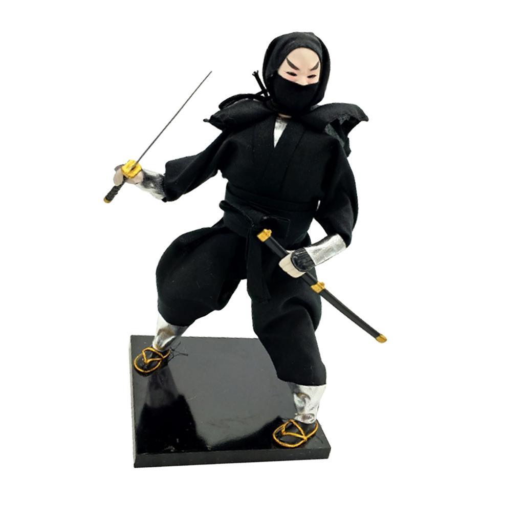 Maxbell 12inch Vintage Japanese Samurai Ninja Kimono Doll Oriental Dolls Model Craft - Aladdin Shoppers