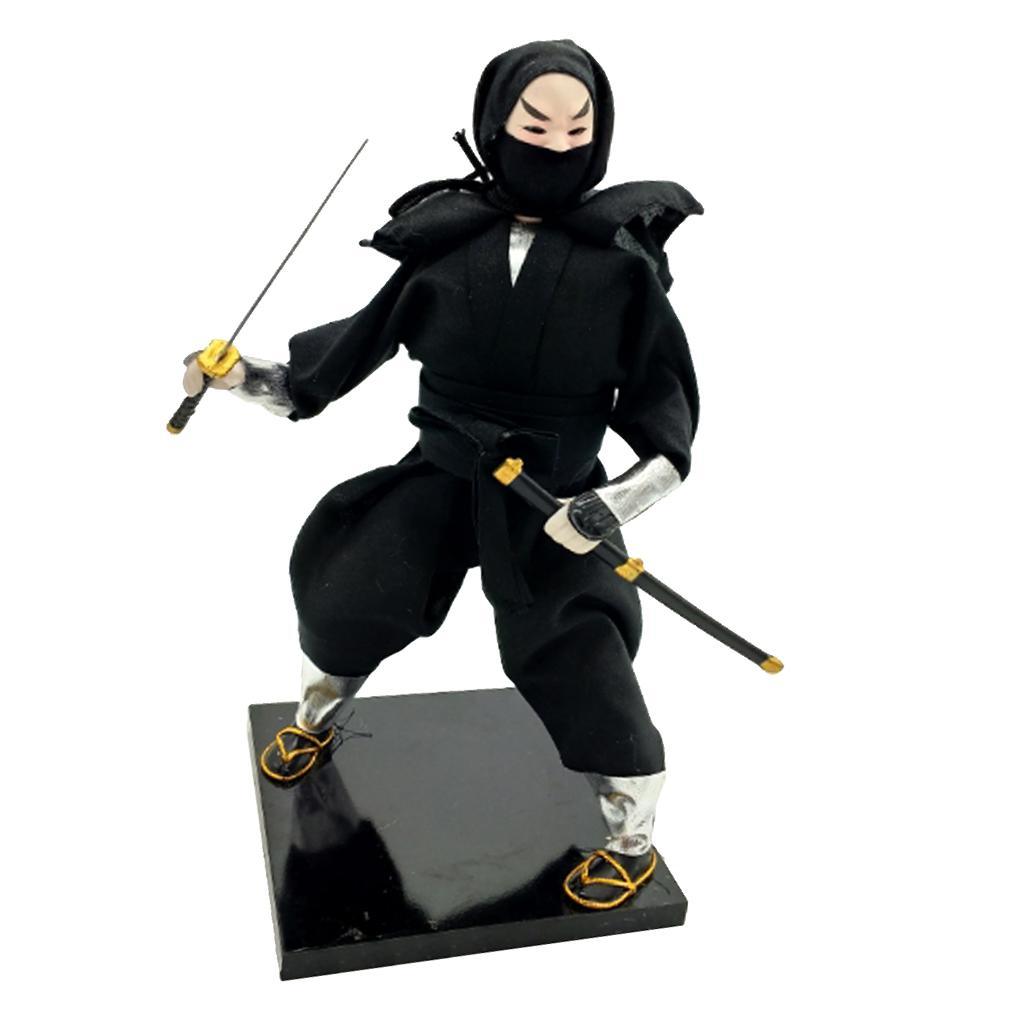 Maxbell 12inch Vintage Japanese Samurai Ninja Kimono Doll Oriental Dolls Model Craft - Aladdin Shoppers