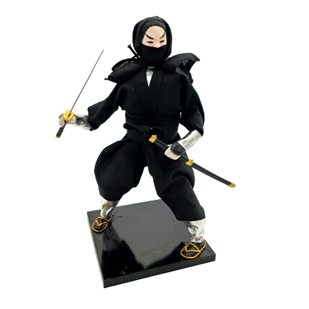 Maxbell 12inch Vintage Japanese Samurai Ninja Kimono Doll Oriental Dolls Model Craft - Aladdin Shoppers