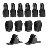 Maxbell 12pcs Set 7/8" Boat Bimini Top Nylon Fittings Includes 6pcs Eye End + 4pcs Jaw Slide + 2pcs Deck Hinge - Aladdin Shoppers
