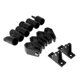 Maxbell 12pcs Set 7/8" Boat Bimini Top Nylon Fittings Includes 6pcs Eye End + 4pcs Jaw Slide + 2pcs Deck Hinge - Aladdin Shoppers
