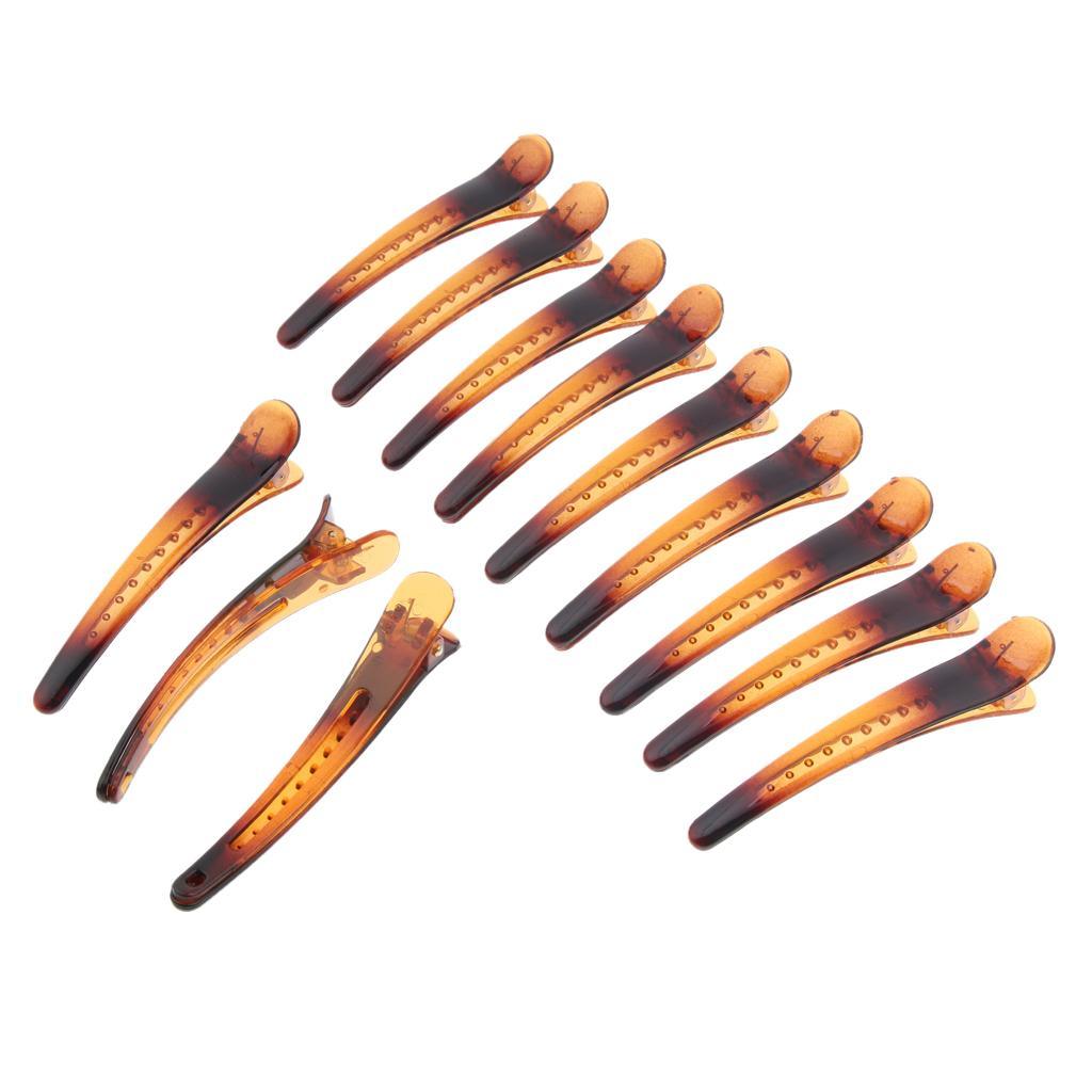 Maxbell 12Pieces Multi-Color Plastic Hair Clips Duck Teeth Bows Hair Accessories 02 - Aladdin Shoppers