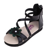 Maxbell 1/3 BJD Ankle Strape Shoes Sandals Flats For Dollfie Summer Accessory Black - Aladdin Shoppers