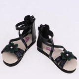Maxbell 1/3 BJD Ankle Strape Shoes Sandals Flats For Dollfie Summer Accessory Black - Aladdin Shoppers