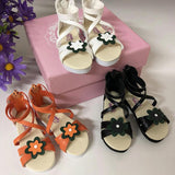 Maxbell 1/3 BJD Ankle Strape Shoes Sandals Flats For Dollfie Summer Accessory Black - Aladdin Shoppers