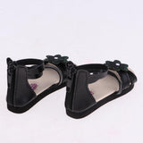 Maxbell 1/3 BJD Ankle Strape Shoes Sandals Flats For Dollfie Summer Accessory Black - Aladdin Shoppers