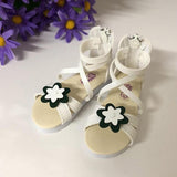 Maxbell 1/3 BJD Ankle Strape Shoes Sandals Flats For Dollfie Summer Accessory Black - Aladdin Shoppers