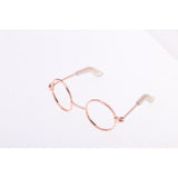 Maxbell 1/3 BJD Retro Hippy Round Glasses Eyewear for Night Lolita Doll Accs Golden - Aladdin Shoppers