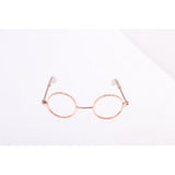 Maxbell 1/3 BJD Retro Hippy Round Glasses Eyewear for Night Lolita Doll Accs Golden - Aladdin Shoppers