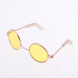 Maxbell 1/3 BJD Round Sunglasses Glasses for Night Lolita Accessories Yellow - Aladdin Shoppers