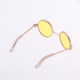 Maxbell 1/3 BJD Round Sunglasses Glasses for Night Lolita Accessories Yellow - Aladdin Shoppers