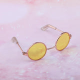 Maxbell 1/3 BJD Round Sunglasses Glasses for Night Lolita Accessories Yellow - Aladdin Shoppers
