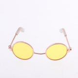 Maxbell 1/3 BJD Round Sunglasses Glasses for Night Lolita Accessories Yellow - Aladdin Shoppers
