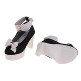 Maxbell 1/3 Cute Bowknot High Heel Shoes for BJD Dollfie Dress Accessories Black - Aladdin Shoppers