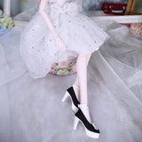 Maxbell 1/3 Cute Bowknot High Heel Shoes for BJD Dollfie Dress Accessories Black - Aladdin Shoppers