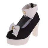Maxbell 1/3 Cute Bowknot High Heel Shoes for BJD Dollfie Dress Accessories Black - Aladdin Shoppers