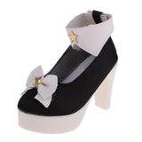 Maxbell 1/3 Cute Bowknot High Heel Shoes for BJD Dollfie Dress Accessories Black - Aladdin Shoppers