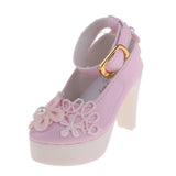 Maxbell 1/3 Cute Bowknot High Heel Shoes for BJD Dollfie Dress Accessories Pink - Aladdin Shoppers