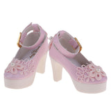 Maxbell 1/3 Cute Bowknot High Heel Shoes for BJD Dollfie Dress Accessories Pink - Aladdin Shoppers