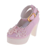Maxbell 1/3 Cute Bowknot High Heel Shoes for BJD Dollfie Dress Accessories Pink - Aladdin Shoppers