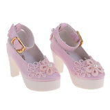 Maxbell 1/3 Cute Bowknot High Heel Shoes for BJD Dollfie Dress Accessories Pink - Aladdin Shoppers