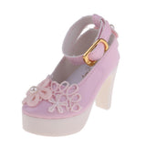 Maxbell 1/3 Cute Bowknot High Heel Shoes for BJD Dollfie Dress Accessories Pink - Aladdin Shoppers