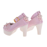 Maxbell 1/3 Cute Bowknot High Heel Shoes for BJD Dollfie Dress Accessories Pink - Aladdin Shoppers