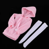 Maxbell 1/3 Cute Long Plush Hoodie Top Sweatshirt for BJD Dolls Casual Clothes Pink - Aladdin Shoppers