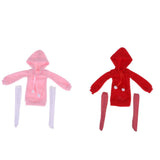 Maxbell 1/3 Cute Long Plush Hoodie Top Sweatshirt for BJD Dolls Casual Clothes Pink - Aladdin Shoppers