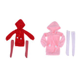 Maxbell 1/3 Cute Long Plush Hoodie Top Sweatshirt for BJD Dolls Casual Clothes Pink - Aladdin Shoppers