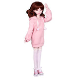 Maxbell 1/3 Cute Long Plush Hoodie Top Sweatshirt for BJD Dolls Casual Clothes Pink - Aladdin Shoppers