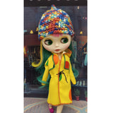 Maxbell 1/3 Girl Doll Warm Hat Beanie Wool Fleece Cap for Blythe Doll Accs Floral - Aladdin Shoppers