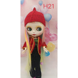 Maxbell 1/3 Girl Doll Warm Hat Beanie Wool Fleece Cap for Blythe Doll Accs Red - Aladdin Shoppers