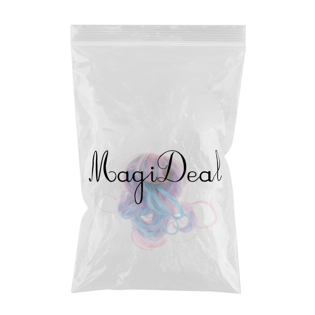 Maxbell 1/4 BJD Doll Wigs Long Curly Hair For Dollfie Custom Hairpiece Mixed Color - Aladdin Shoppers