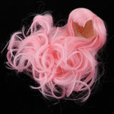 Maxbell 1/4 BJD Doll Wigs Long Curly Hair For Dollfie Custom Hairpiece Pink - Aladdin Shoppers