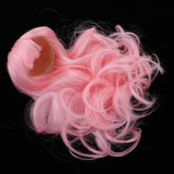 Maxbell 1/4 BJD Doll Wigs Long Curly Hair For Dollfie Custom Hairpiece Pink - Aladdin Shoppers