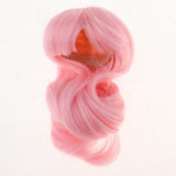 Maxbell 1/4 BJD Doll Wigs Long Curly Hair For Dollfie Custom Hairpiece Pink - Aladdin Shoppers