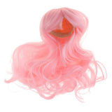Maxbell 1/4 BJD Doll Wigs Long Curly Hair For Dollfie Custom Hairpiece Pink - Aladdin Shoppers