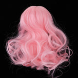 Maxbell 1/4 BJD Doll Wigs Long Curly Hair For Dollfie Custom Hairpiece Pink - Aladdin Shoppers