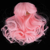 Maxbell 1/4 BJD Doll Wigs Long Curly Hair For Dollfie Custom Hairpiece Pink - Aladdin Shoppers
