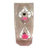 Maxbell 14 face Crystal Hourglass Sand Clock Timer Timing Tools 3 Minutes -Pink Sand - Aladdin Shoppers