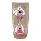 Maxbell 14 face Crystal Hourglass Sand Clock Timer Timing Tools 3 Minutes -Pink Sand - Aladdin Shoppers