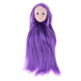 Maxbell 1/4 Female Bjd Doll Head Sculpt Ball-Jointed Doll Body Parts Accs Purple - Aladdin Shoppers