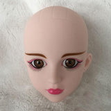 Maxbell 1/4 Female Doll Head w/ Brown Eyes for BJD DIY Part Accs Rose Red Eye Shadow - Aladdin Shoppers
