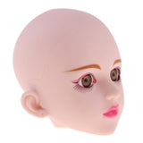 Maxbell 1/4 Female Doll Head w/ Brown Eyes for BJD DIY Part Accs Rose Red Eye Shadow - Aladdin Shoppers