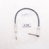 Maxbell 1/4 Inch to 1/4 Inch 6.35mm Jack Straight to Right Angle Cable 0.3meter - Aladdin Shoppers
